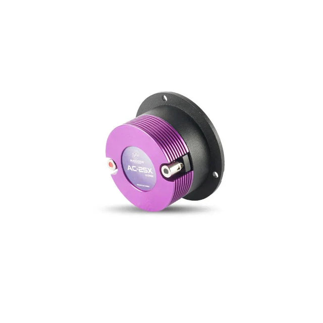 2.5 in tweeter speaker, purple rear with black mounting plate and terminals
