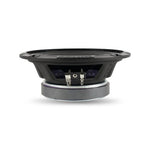 6.5 in midrange speaker driver backside with screw terminals and metal frame
