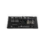 Apocalypse power amplifier back panel with speaker output terminals and screw blocks