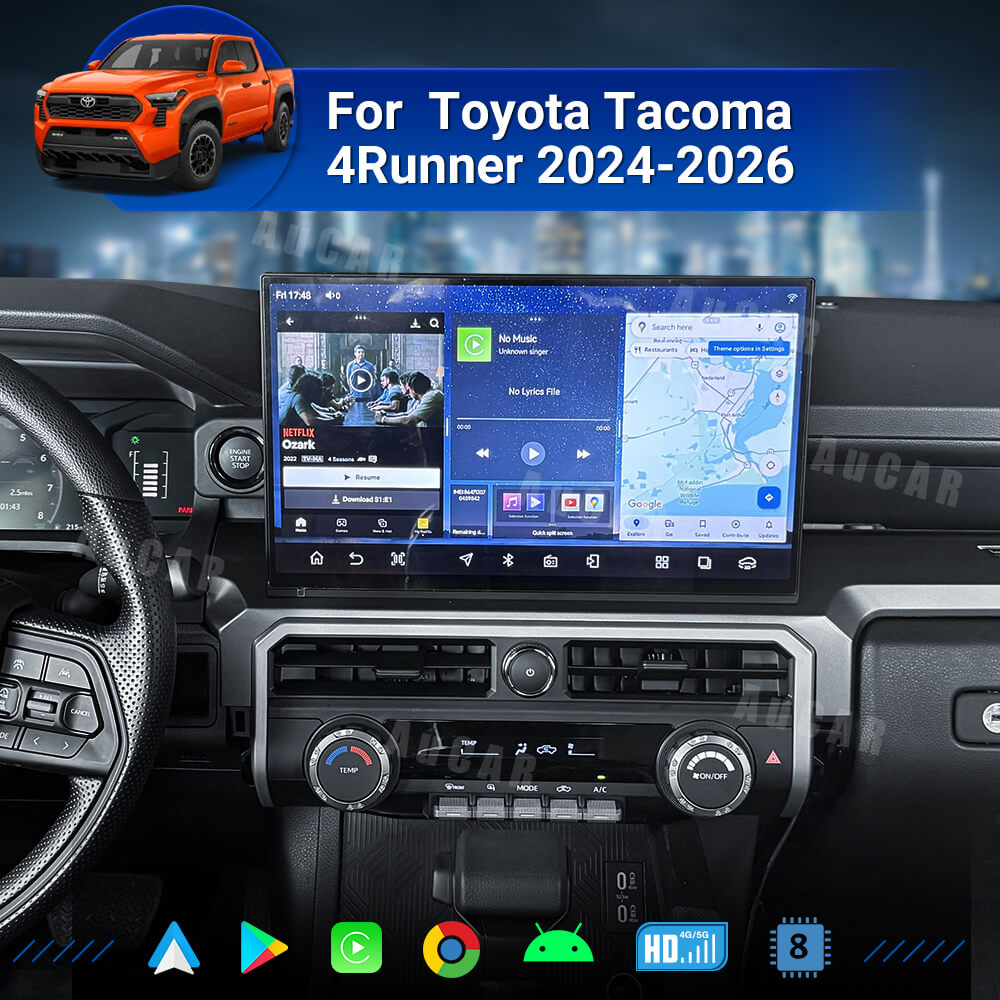 AUCAR Android 16″ Car Radio GPS Navigation For Toyota Tacoma/4Runner 2024-2026