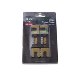 ANL type car audio fuses, gold-plated 200A, in blister pack
