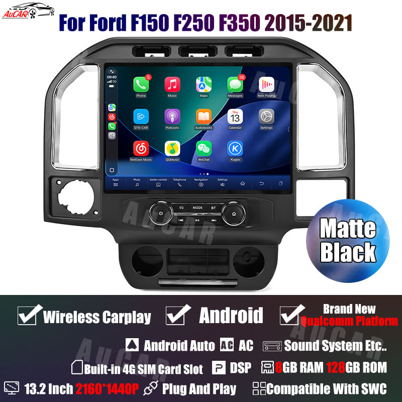 AuCar Android 13.2″ Car Radio GPS Navigation For Ford F150 F250 F350 Raptor 2015-2021