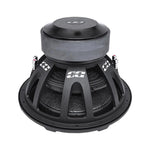 Black 15-inch subwoofer driver with top cap and speaker basket frame