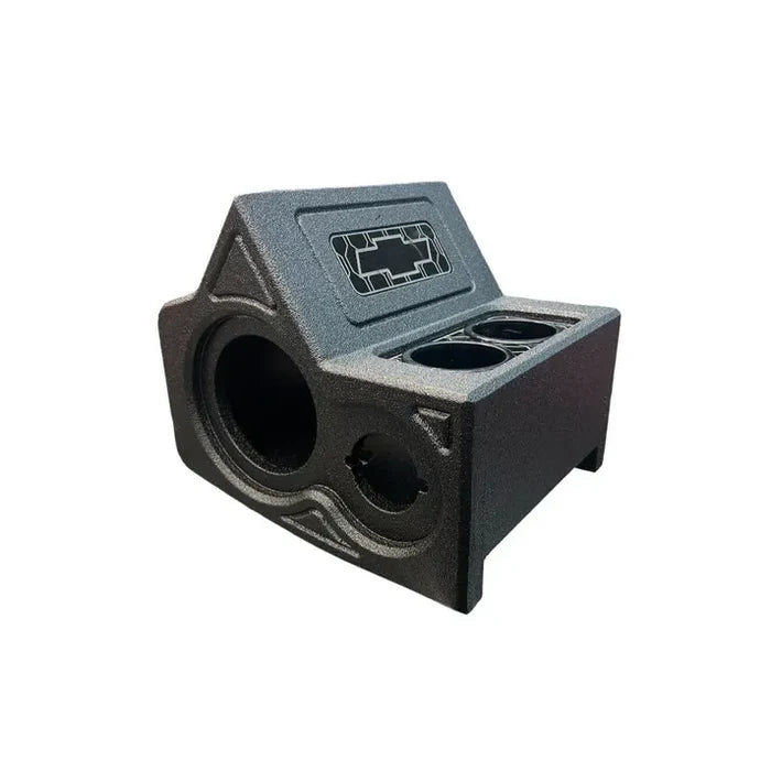 Mini Center Console for 88–98 Chevy/GMC Bench Seat – Dual 6.5” Speakers, 3.8” Tweeters & Cup Holders