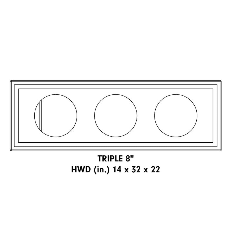 Triple 8" Enclosure (Unloaded)