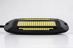 Black LED rock light with long Pure White LED panel and smaller LED strip, two mounts