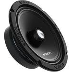 ORION slim midrange speaker angled view, black cone and silver dust cap