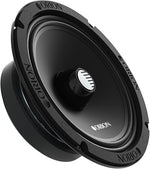 Orion black 8-inch shallow midrange speaker with angled driver and dust cap