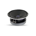6.5 in midrange car speaker with black cone and mounting basket