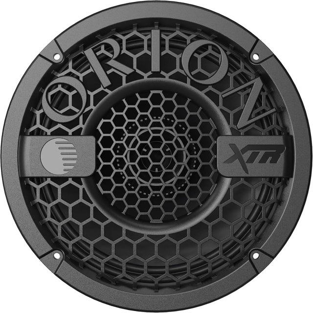 Black speaker grille and honeycomb mesh with center midrange cone detail