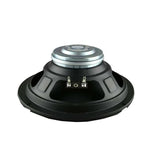 8-inch low-mid loudspeaker top view with black frame and metal terminals