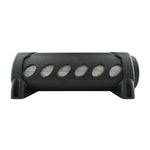 Black car power capacitor with vented grille and protective side handles