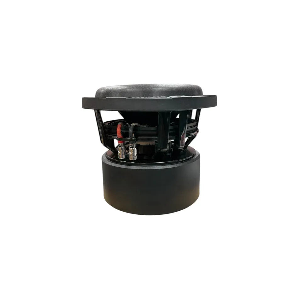 8-inch subwoofer driver, rear view showing terminals and basket