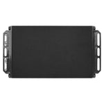AudioPipe line output converter side view, black chassis with mounting rails