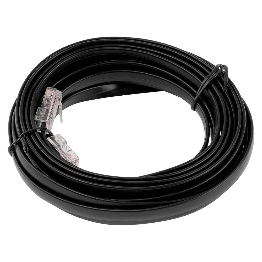 AudioPipe connection cable set, coiled black leads with RJ-style plugs