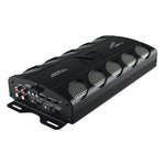 Audiopipe APCLE-1004 4-channel car amplifier with four speaker grilles and end mounting bracket