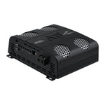Audiopipe class D car amplifier with black metal case and top cooling grilles