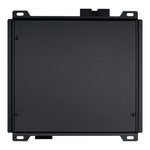 Black amplifier chassis cover with mounting ears for installing the monoblock case