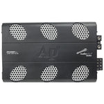Audiopipe 4-channel full-range amplifier with speaker grille faceplate