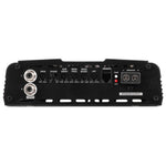 Monoblock amplifier top controls with gain/phase knobs and RCA inputs