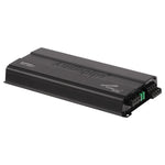 Audiopipe APLX-2200.4 car amplifier with front ports, black ribbed body