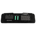 Audiopipe APLX-2200.4 rear input panel with speaker outputs and fuse slots