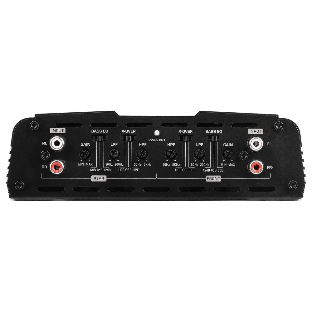 Audiopipe APLX-2200.4 rear control panel with gain and crossover adjustments