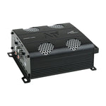 4-channel full range amplifier with metal housing and front cooling grille vents