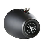 Black marine speaker enclosure with AP logo cap and circular front grille