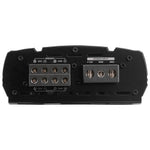Audiopipe car amplifier rear input terminals with power and speaker connection blocks
