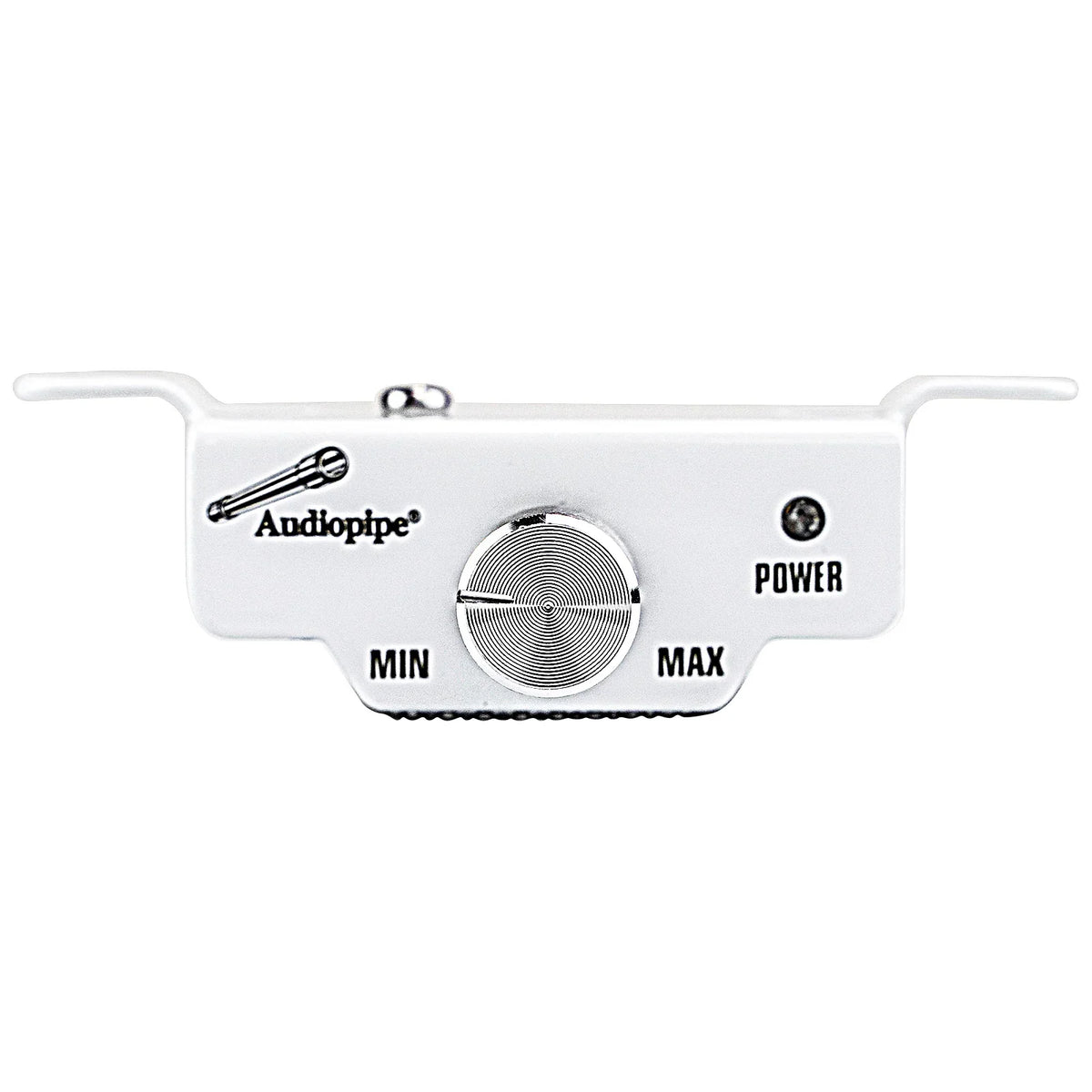 Audiopipe APMRQ-4095 mini design marine amplifier remote-style power knob, white front