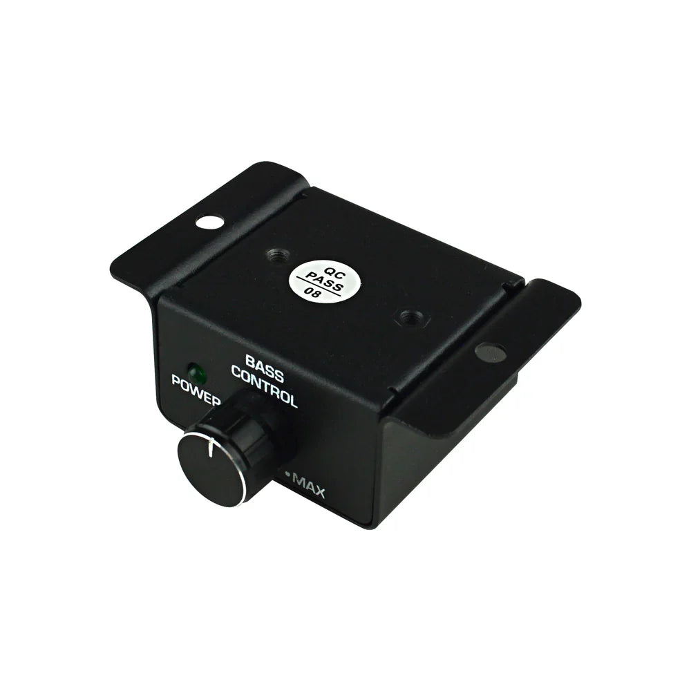 Black amplifier module with Bass Control knob and Power MAX marking