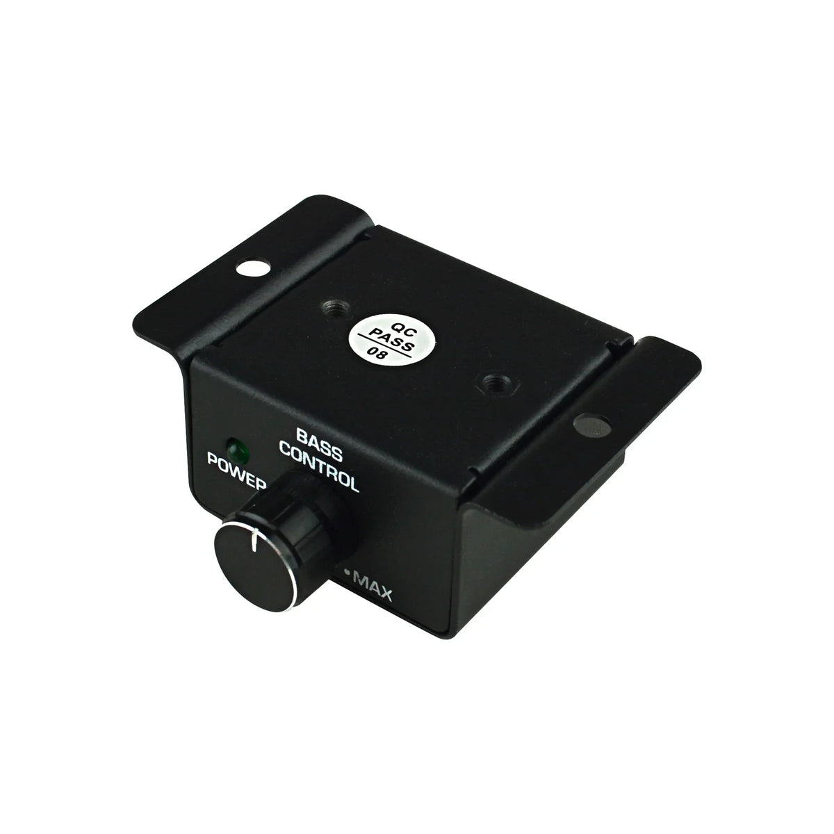 Black bass control module with power knob and AC fuse cover