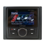 Marine TFT LCD multimedia head unit with illuminated Home menu screen