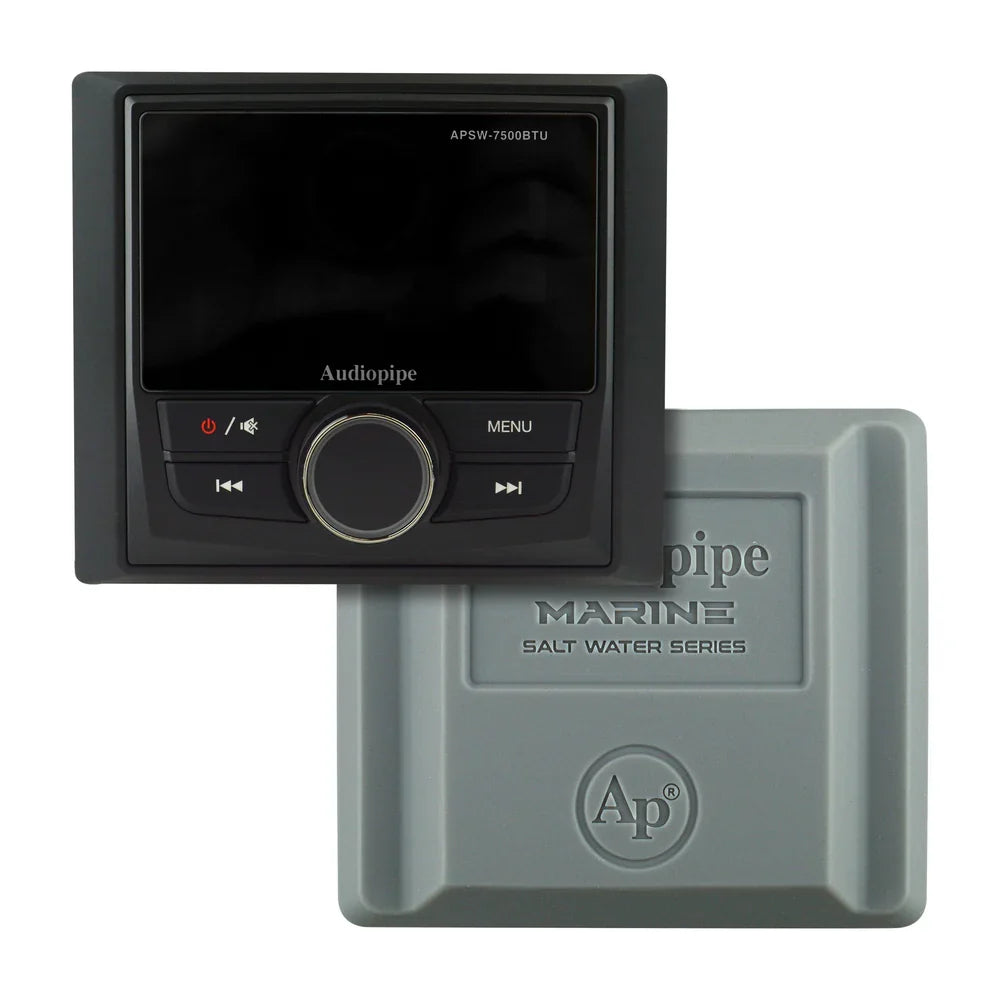 Marine TFT LCD multimedia head unit with screen off and control knob