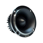Black neodymium tweeter with silver rim and mounting holes