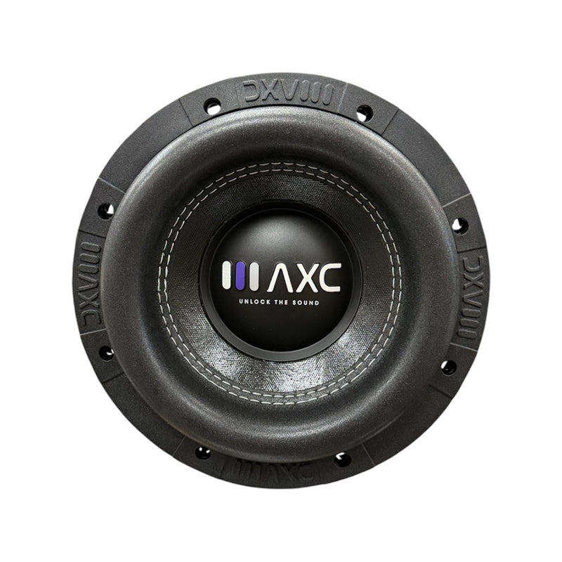 8-inch subwoofer speaker with dark cone and AXC logo center