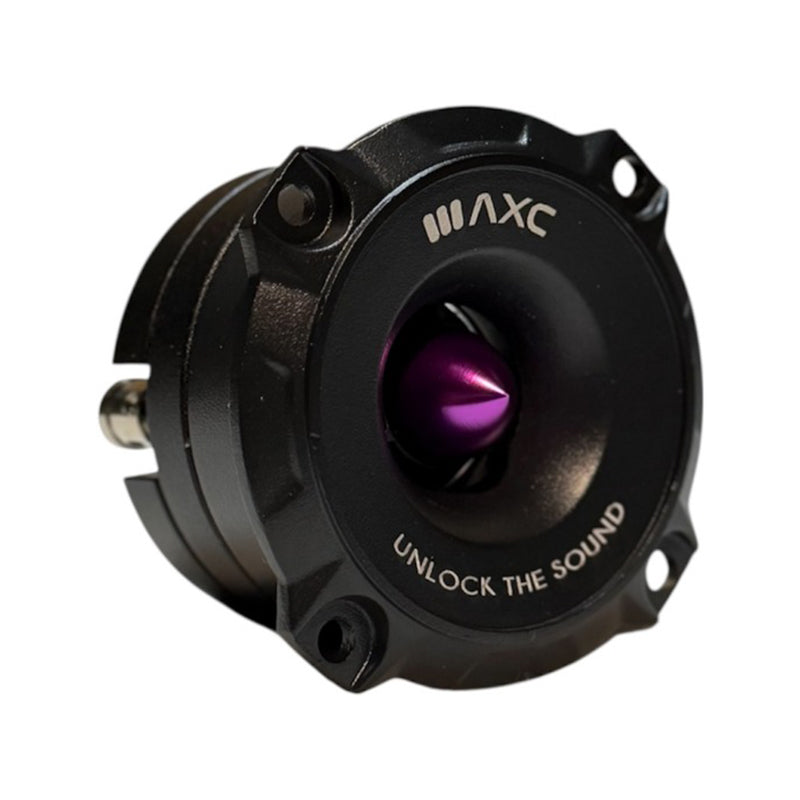 3 in pro neodymium tweeter with purple bullet-style dome and front mount holes