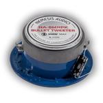 Bullet tweeter module with NA-8MRPK label, blue base and silver housing, 240W MAX