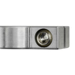 Close-up of negative battery terminal stud in metal housing