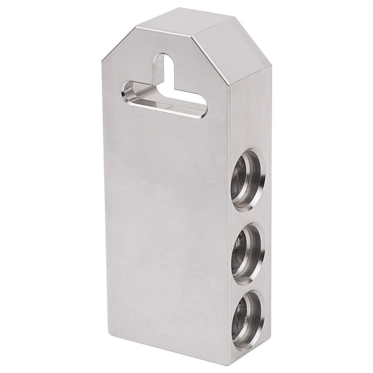 Audiopipe battery terminal with side mounting ports and center cutout opening