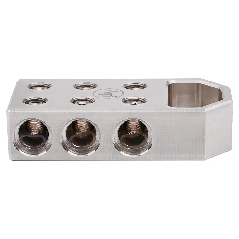 Audiopipe battery terminal with three large side ports and top threaded studs