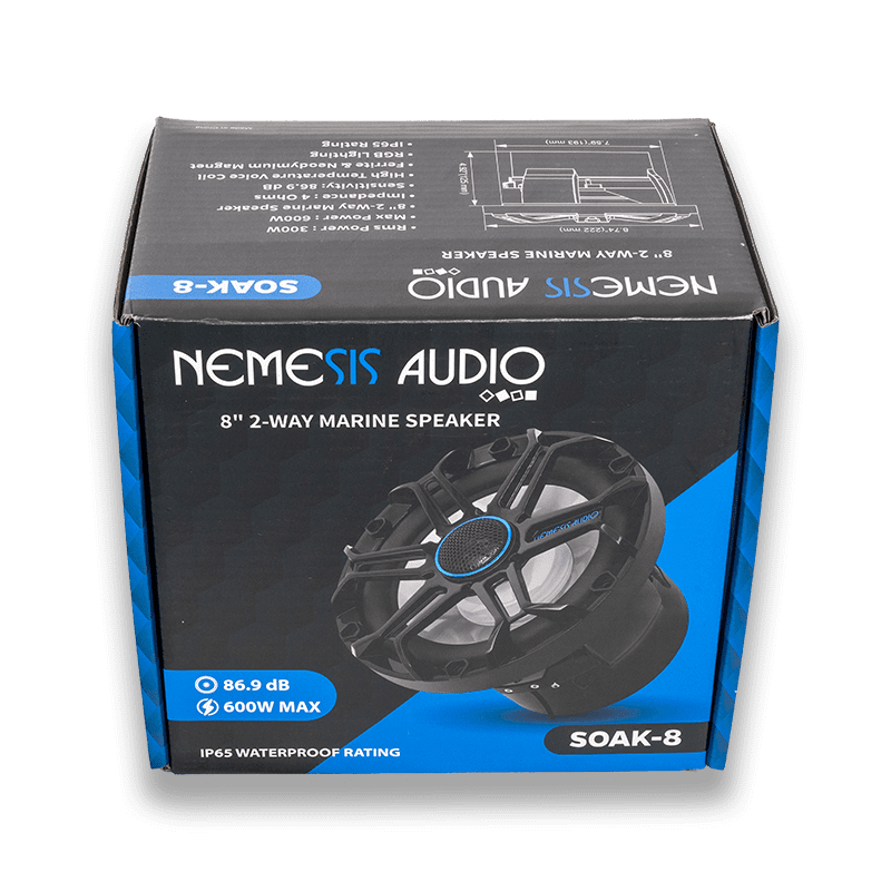 SOAK-8 - 8" Marine Speaker with RGB Lighting
