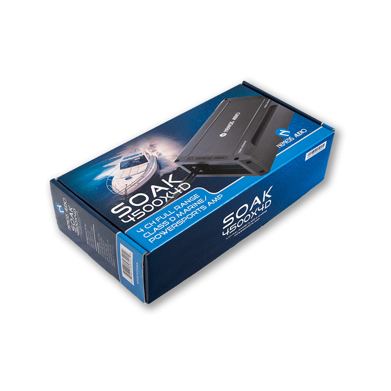 Nemesis Audio SOAK-4500X4D 4500W Max Waterproof 4-CH Marine Amp