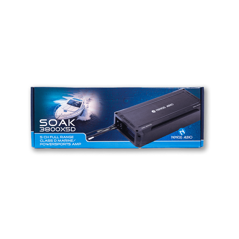 Nemesis Audio SOAK-3800X5D 3800W Max Waterproof 5-CH Marine Amp