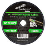 Audiopipe 9-conductor speed cable reel label, 100% copper, 18 gauge