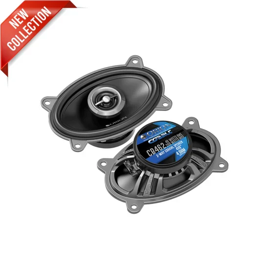 Orion CB462 4x6 2-way coaxial speakers pair, black grilles with mounting tabs