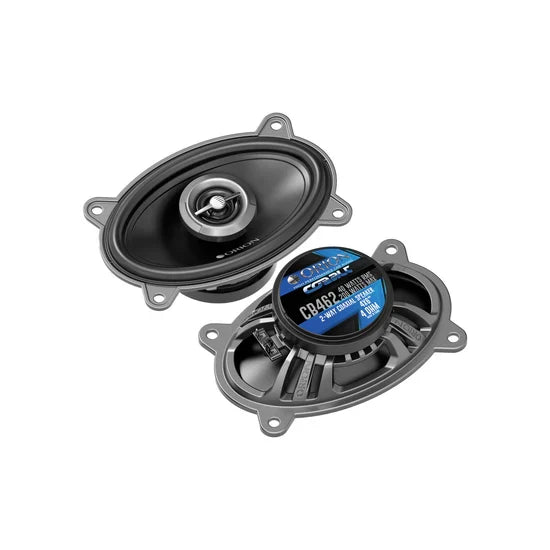 Orion CB462 4x6 2-way coaxial speakers pair, woofer and tweeter drivers shown