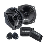Car component speaker pair with woofer and tweeter, plus crossover and wiring kit