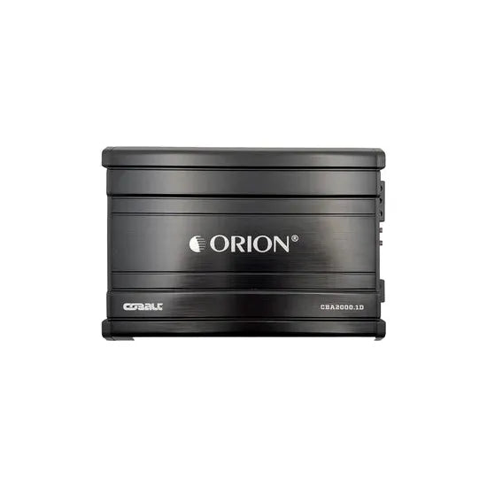 ORION monoblock amplifier CBA2000.1D, black metal housing with vented sides